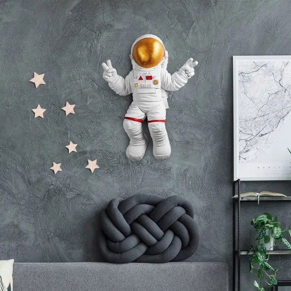 Decorațiune de perete 47x35 cm auriu astronaut