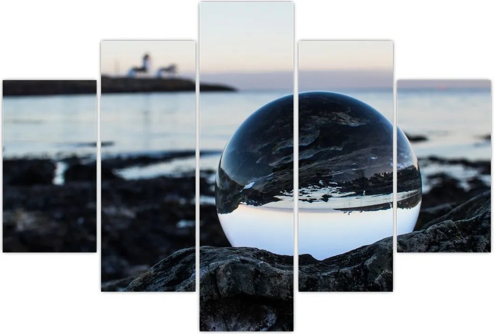 Tablou - Bile de sticlă pe piatră (150x105 cm)