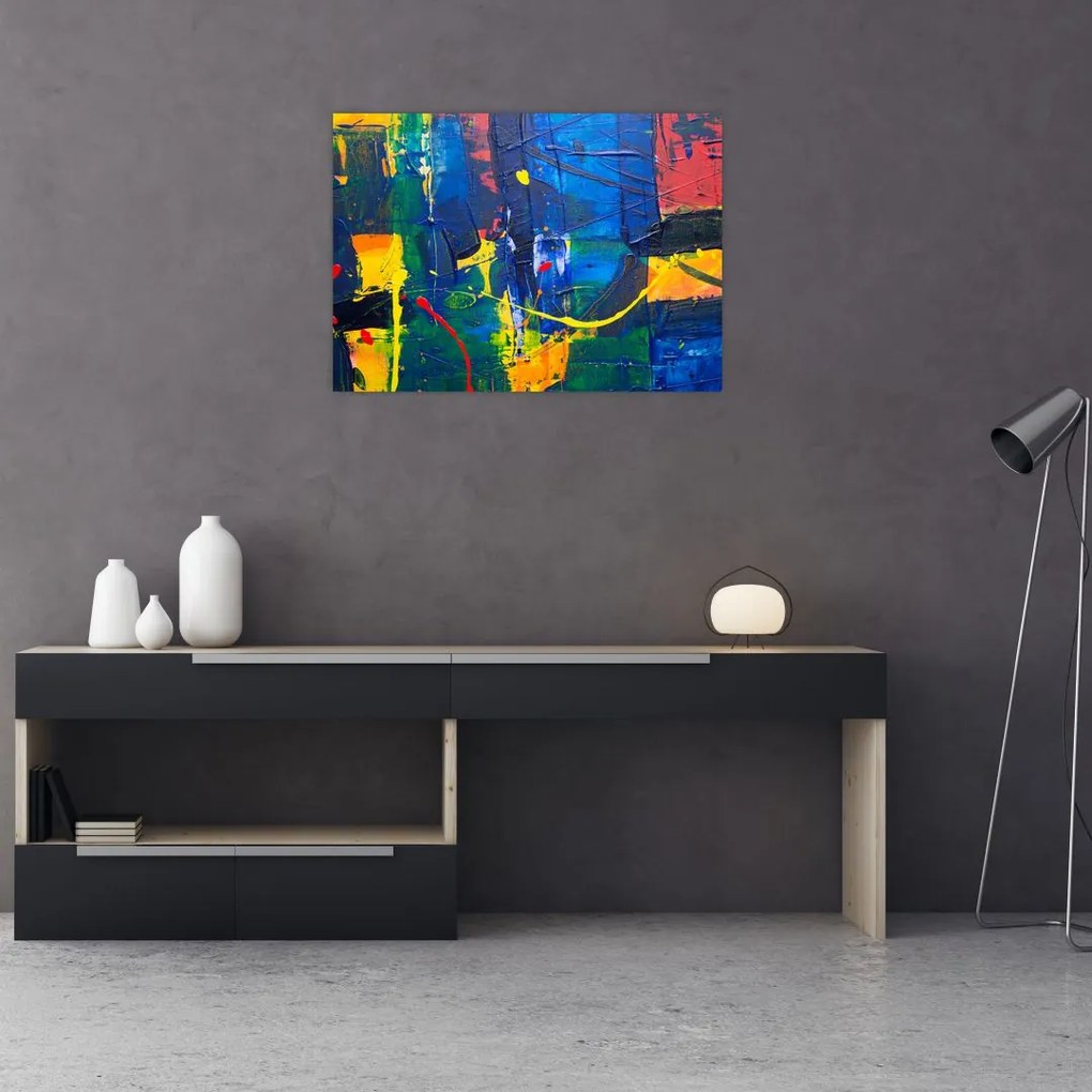 Tablou pe sticlă - Abstract (70x50 cm)