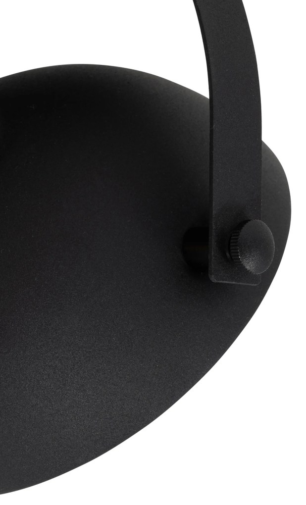 Plafoniera industriala neagra cu auriu 3 lumini reglabile - Magnax