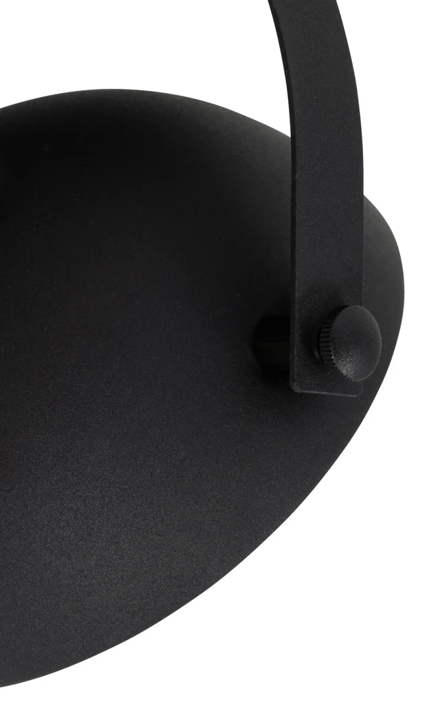 Plafoniera industriala neagra cu auriu 3 lumini reglabile - Magnax