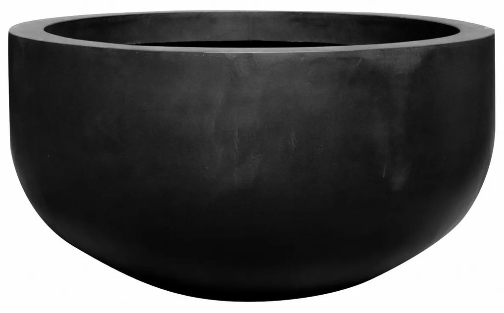 Vasul Flowerpot City, culoare negru, dimensiuni multiple - PotteryPots Mărime: L - v. 68 cm, ⌀ 128 cm
