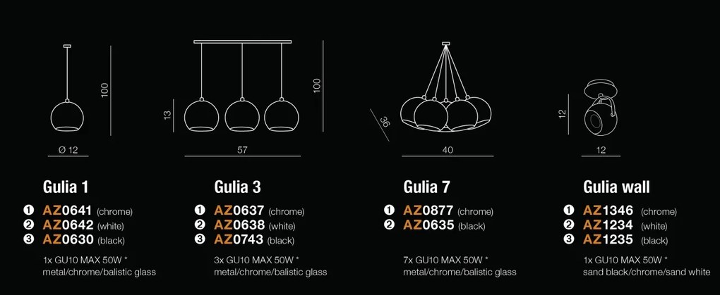 Pendul design modern Gulia 1 Black