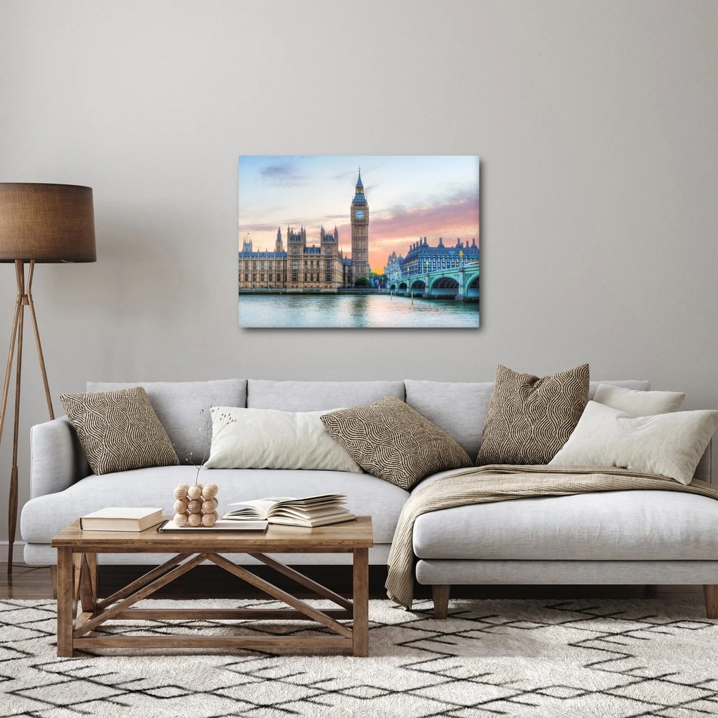 Tablou - Londra în culori pastelate (70x50 cm)