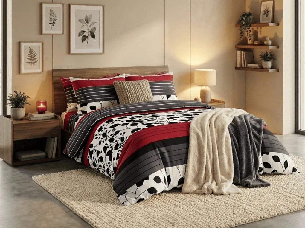 Lenjerie cocolino VIRENZA cu model Dimensiune lenjerie de pat: 70 x 90 cm | 140 x 200 cm