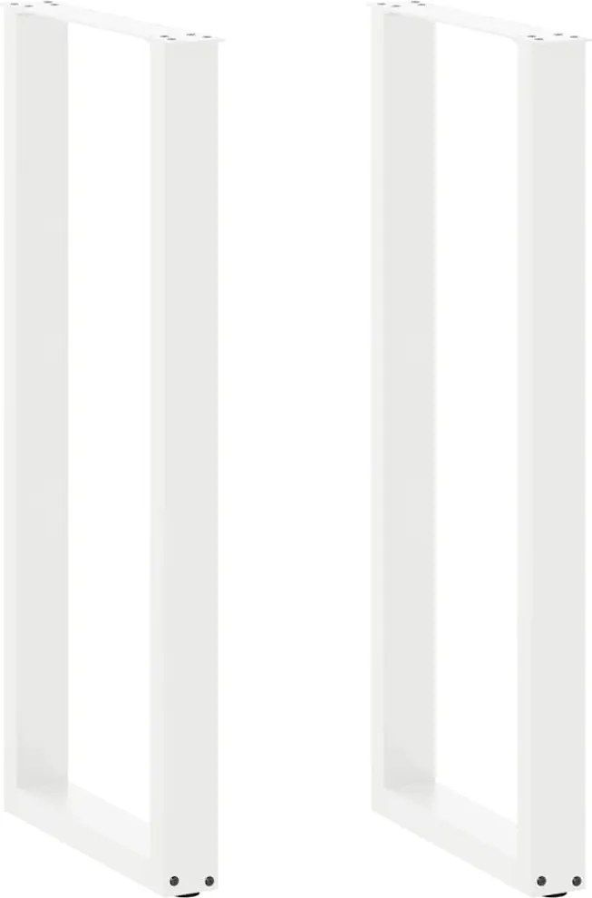 vidaXL Picioare de masă de bar în formă de U, 2 buc., alb, 50x(110-111) cm, oțel