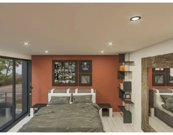 Corp de iluminat LED încastrat LED/6W/230V 3000K d. 8,5 cm negru