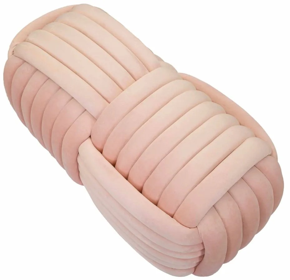 Bancă roz-deschis cu tapițerie din catifea Softy – Mauro Ferretti