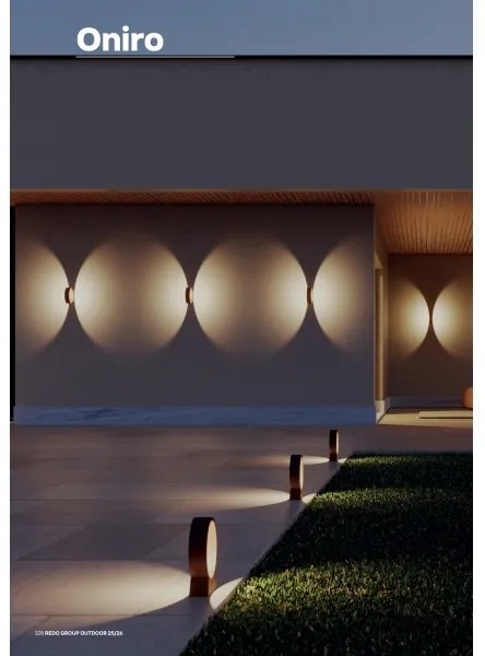 Redo 91063 - Aplica de perete pentru exterior LED ONIRO, 8W, 230V, IP65, maro