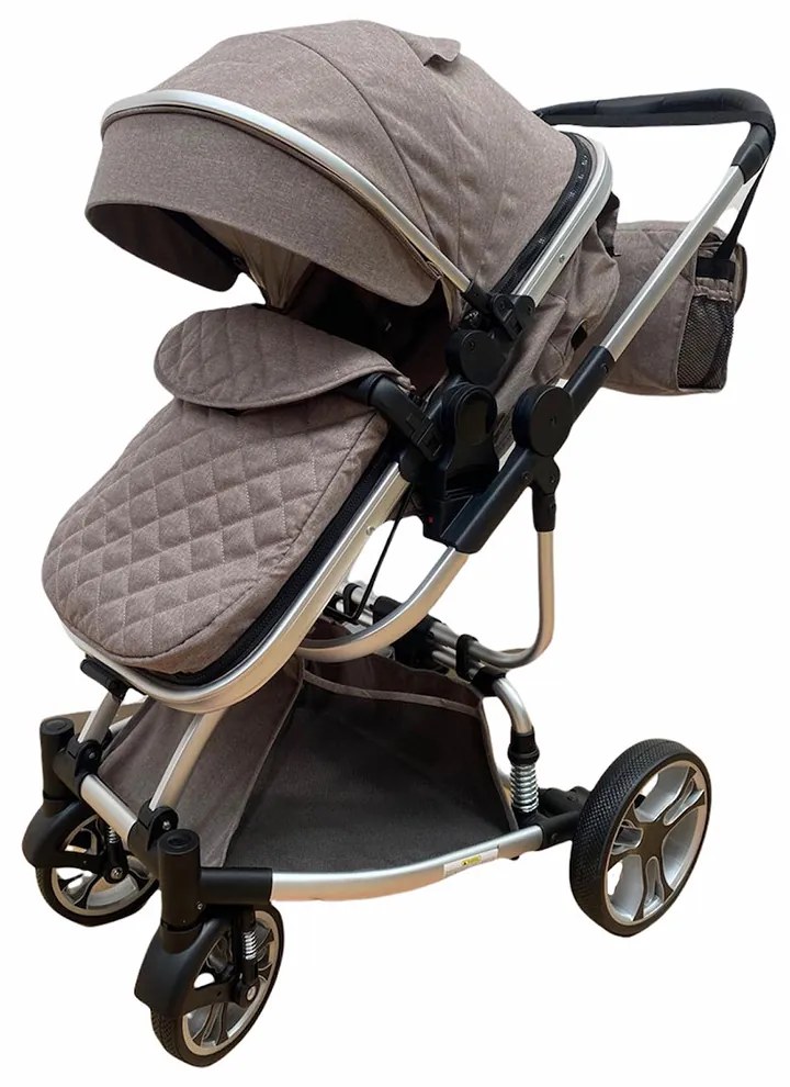 Carucior 2 in 1 transformabil in mod sport, 0-36 luni, Crem - CPC-16-crem