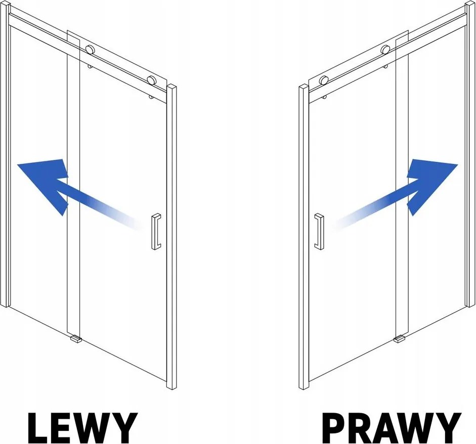 Cabina de dus Rea Nixon deschidere dreapta 140x90 cm cm crom