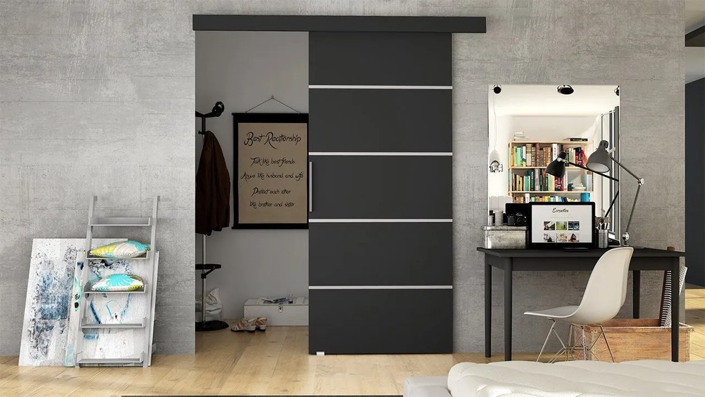 Uși glisant de interior Orenia 90 III (Negru). 1059161