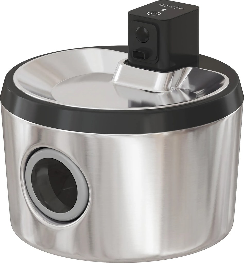PawHut Fântână pentru pisici 4 L fără fir din oțel inoxidabil cu senzor de mișcare, 12 filtre, sistem dublu de filtrare, LED, Argintiu | Aosom Romania