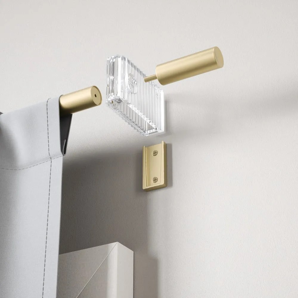 Galerie de perdea auriu mat extensibilă din oțel 107 - 305 cm Flute – Umbra