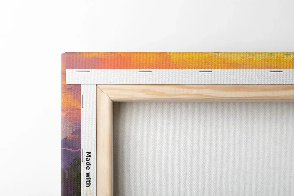 Tablou pictură în ulei peisajul multicolor