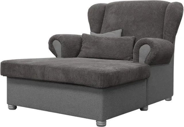 Fotoliu taupe cu tapițerie din catifea reiată Lord – Ropez