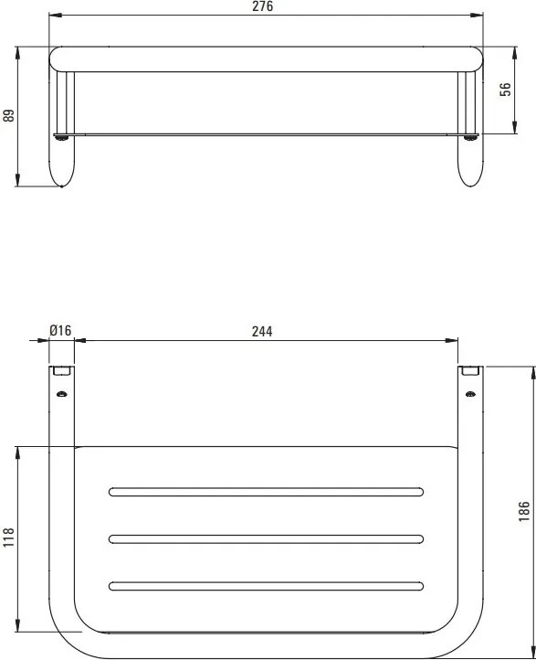 SILIA coș de duș ADI_R551 Finisaj: auriu periat