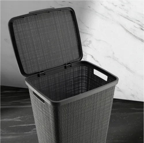 Curver Coș pentru rufe murdare Jute 58 l, griînchis