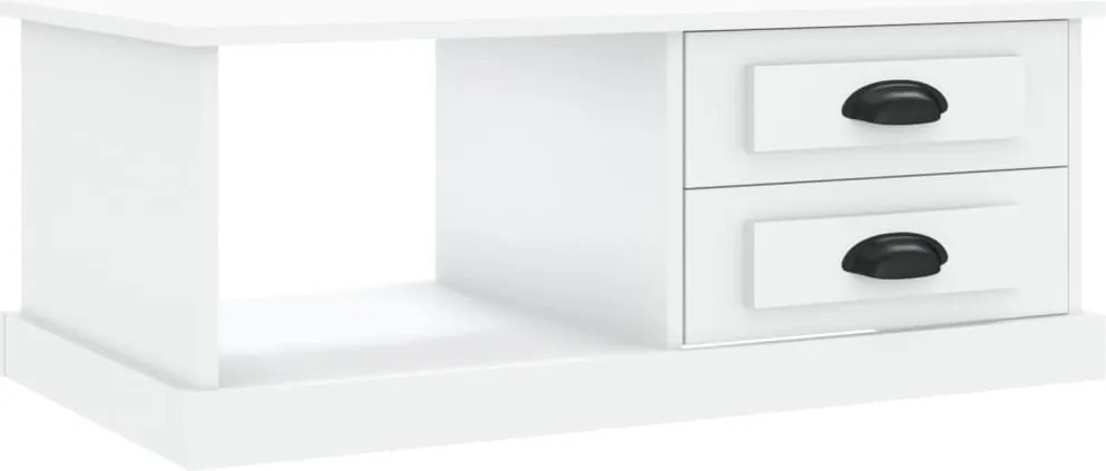 vidaXL Măsuță de cafea, alb, 90x50x35 cm, lemn prelucrat