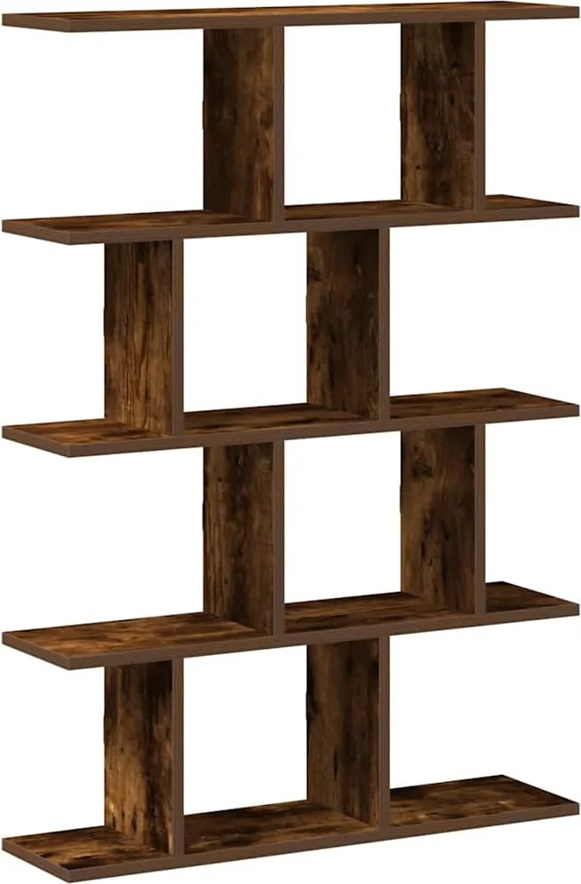 vidaXL Raft cubic perete 12compartimente stejar fumuriu lemn prelucrat