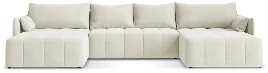 Colțar bej extensibil/cu spațiu de depozitare (în formă de "U") Moku – Makamii