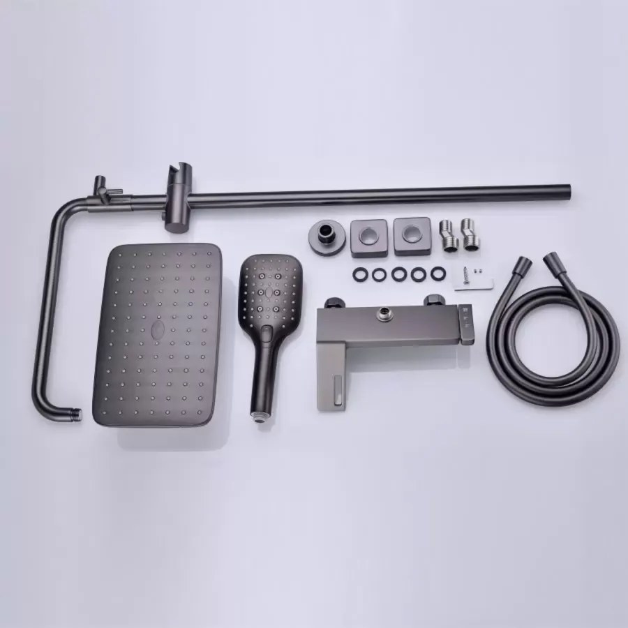 Coloană de Duș din Alamă Sanitară Satinată Model 9810N – Design Durabil și Modern pentru Baia Ta
