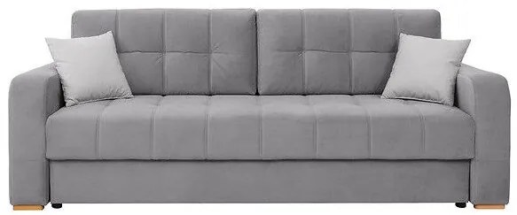 Canapea extensibilă Boston 387Cutie de pat, Gri, 91x232x98cm, 97 kg, Picioare: Lemn