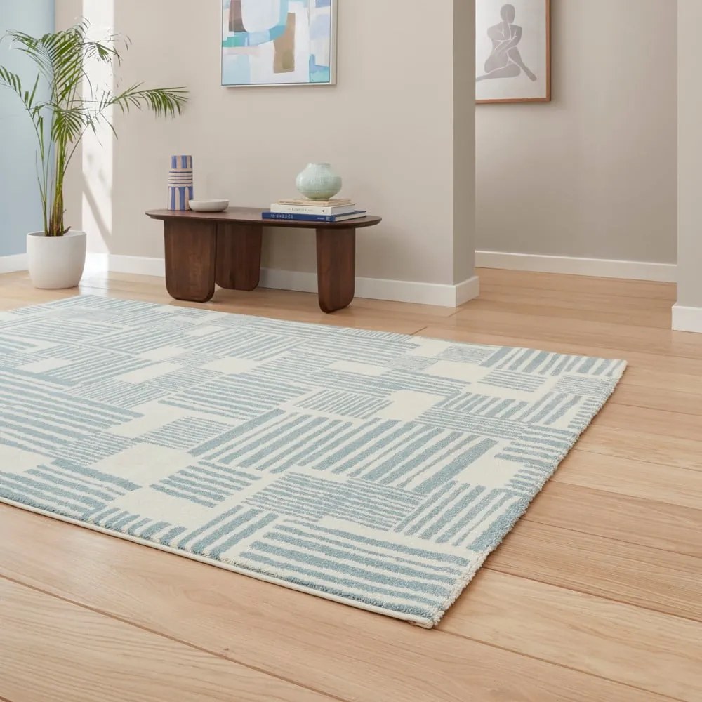 Covor albastru deschis 160x230 cm Blocks – Catherine Lansfield