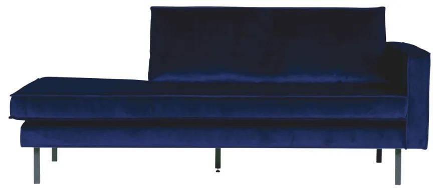 Sofa sezlong dreapta catifea albastru inchis Rodeo