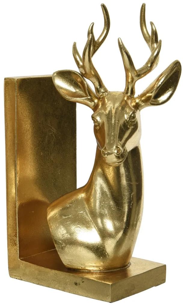 Opritor pentru carti Deer Right, Decoris, 8.5x13x25 cm, poliester, auriu