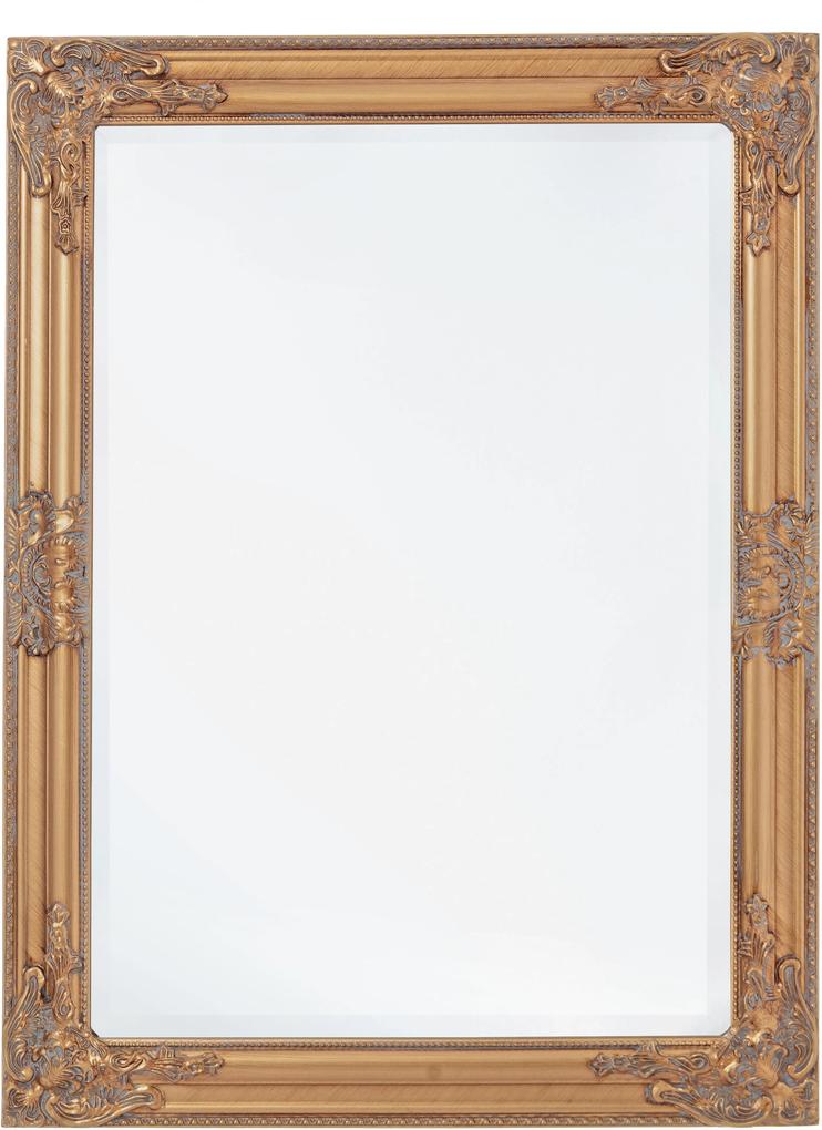 Oglinda decorativa perete cu rama auriu antic Miro 62 cm X 82 h