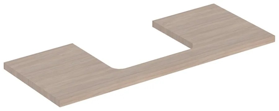 Blat pentru lavoar Geberit One cu decupaj in mijloc stejar bej 120 cm
