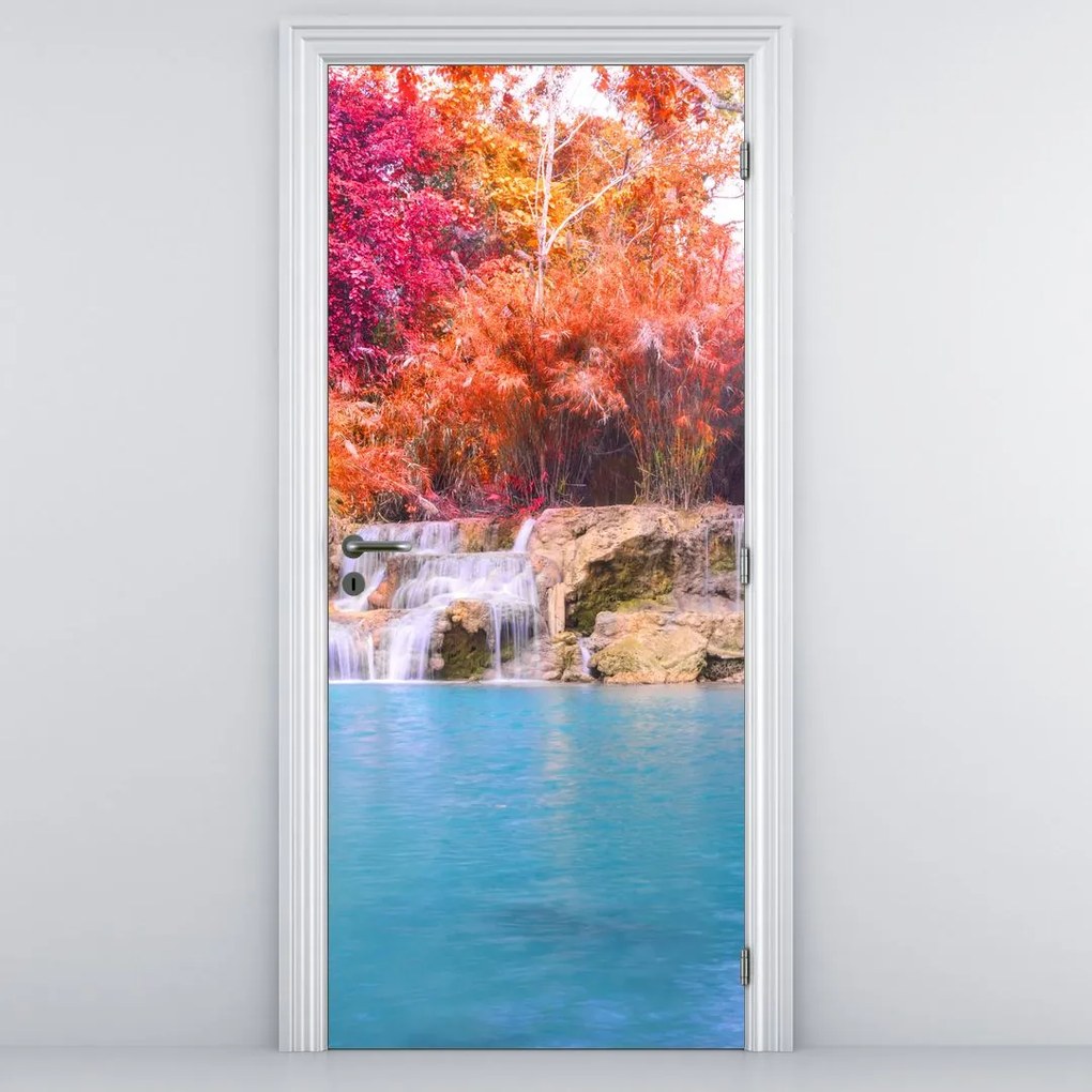 Fototapet pentru ușă - Laguna turcoaz (95x205cm)