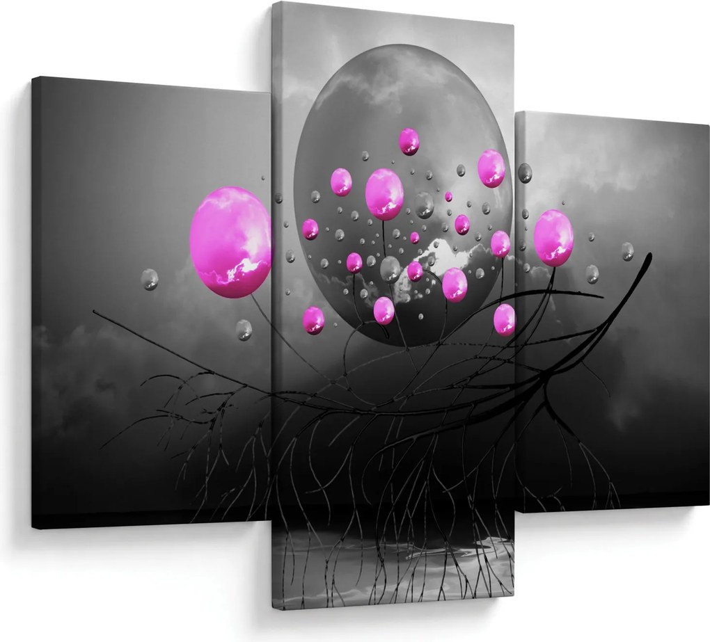 Tabloul cu bile roz (90x60 cm)