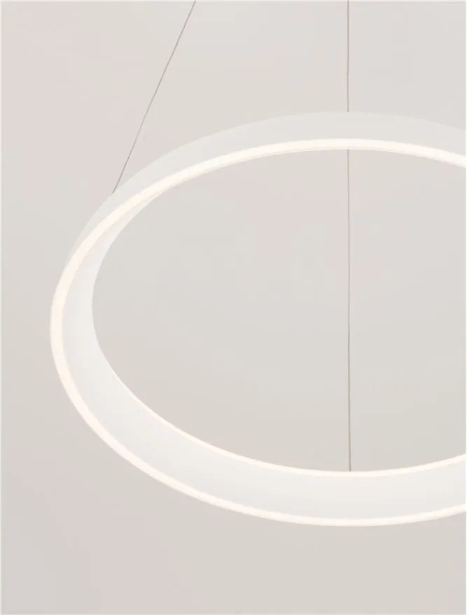 Lustra circulara aluminiu alb LED CCT OVIA 60cm