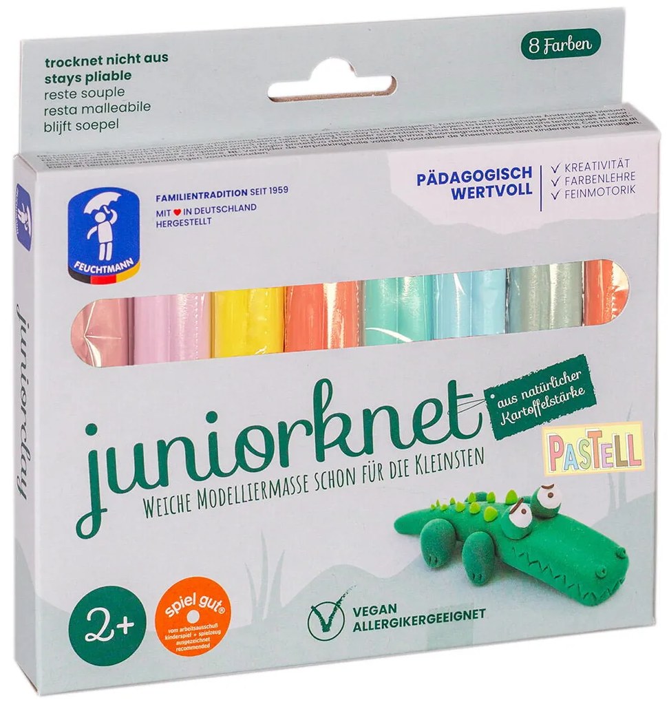 PLASTILINA NON-TOXICA - 8 CULORI PASTEL - FEUCHTMANN (6280303)