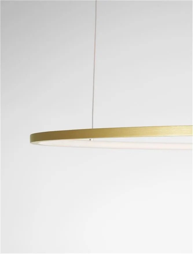 Lustra LED suspendata design modern circular TARQUIN D-100cm aurie