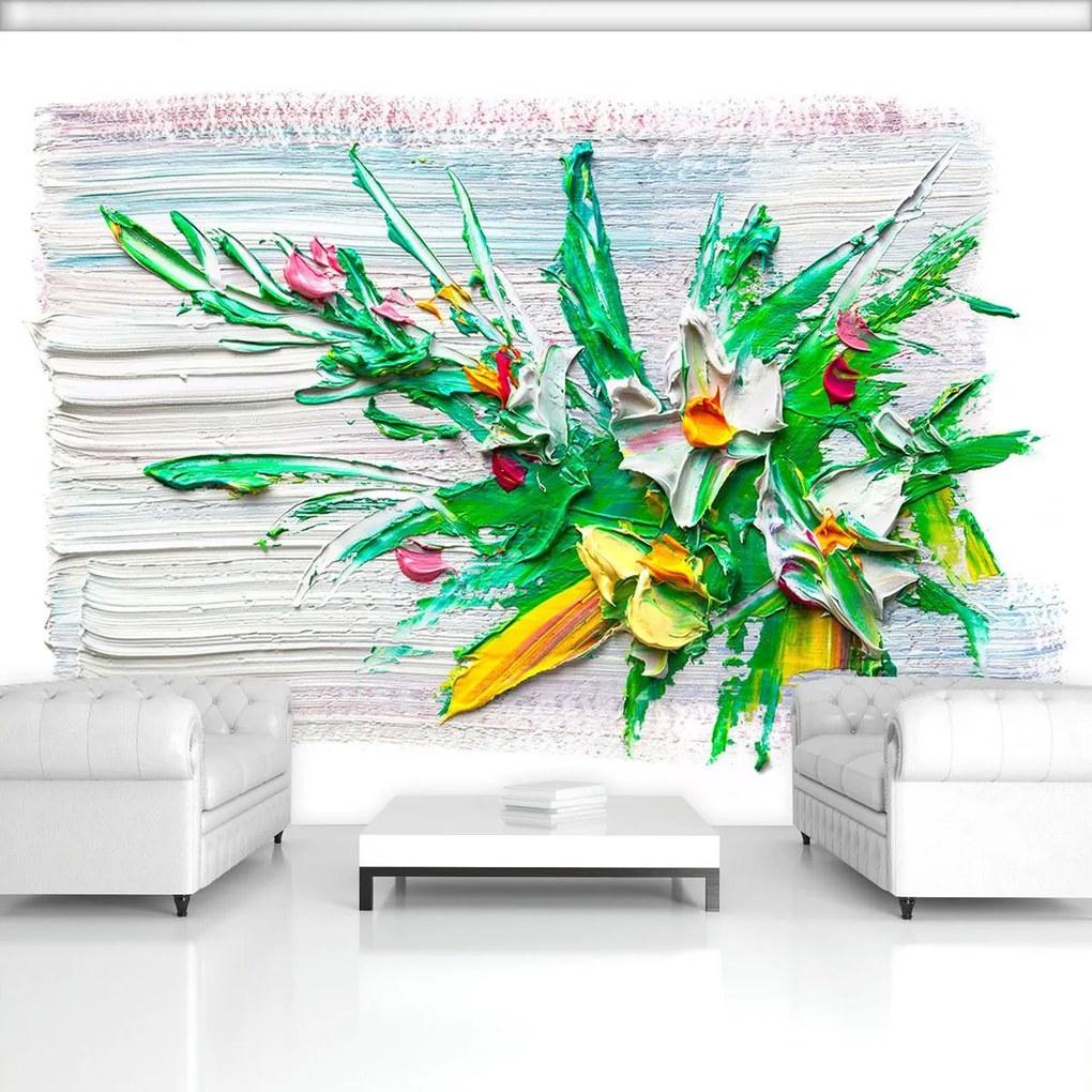 Fototapet - Flori în ulei (152,5x104 cm)