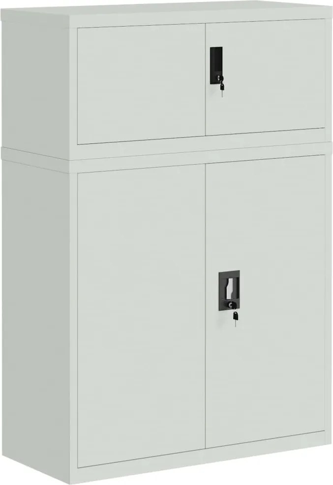 vidaXL Fișet, gri deschis, 90x40x130 cm, oțel