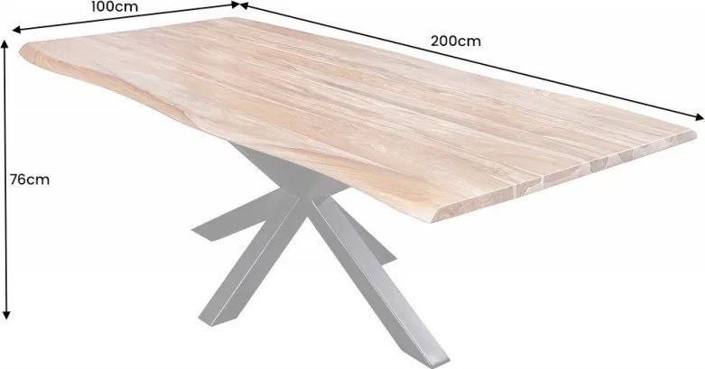 Masa design industrial Mammut 200cm Shesham