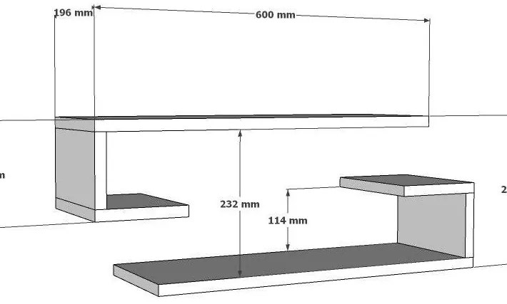 Set 2buc. rafturi Kivana (Nuc) . 1095831