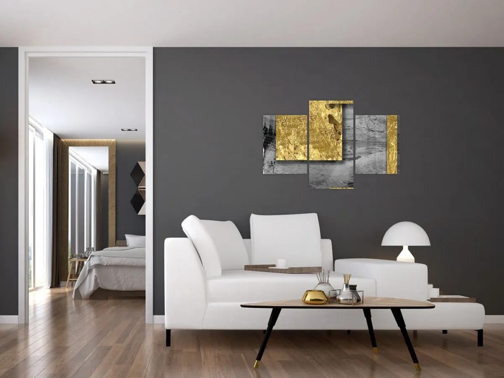 Tablou - Pătrate de aur N⁰2 (90x60 cm)