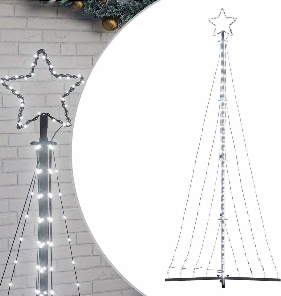 vidaXL Pom de Crăciun LED 447 LED-uri Alb Rece 250 cm