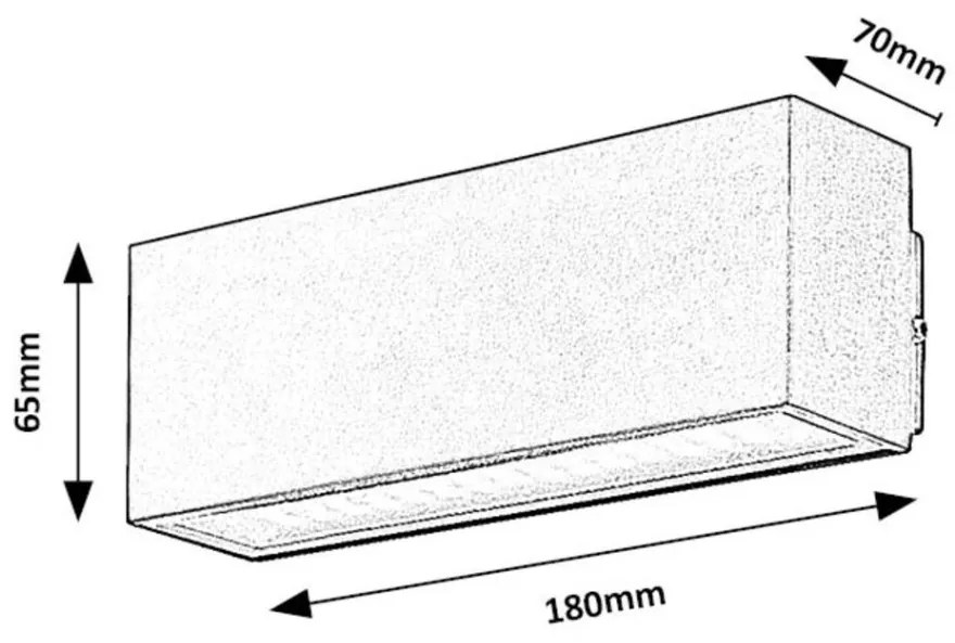 Aplica de perete exterior IP54 LED Mataro negru