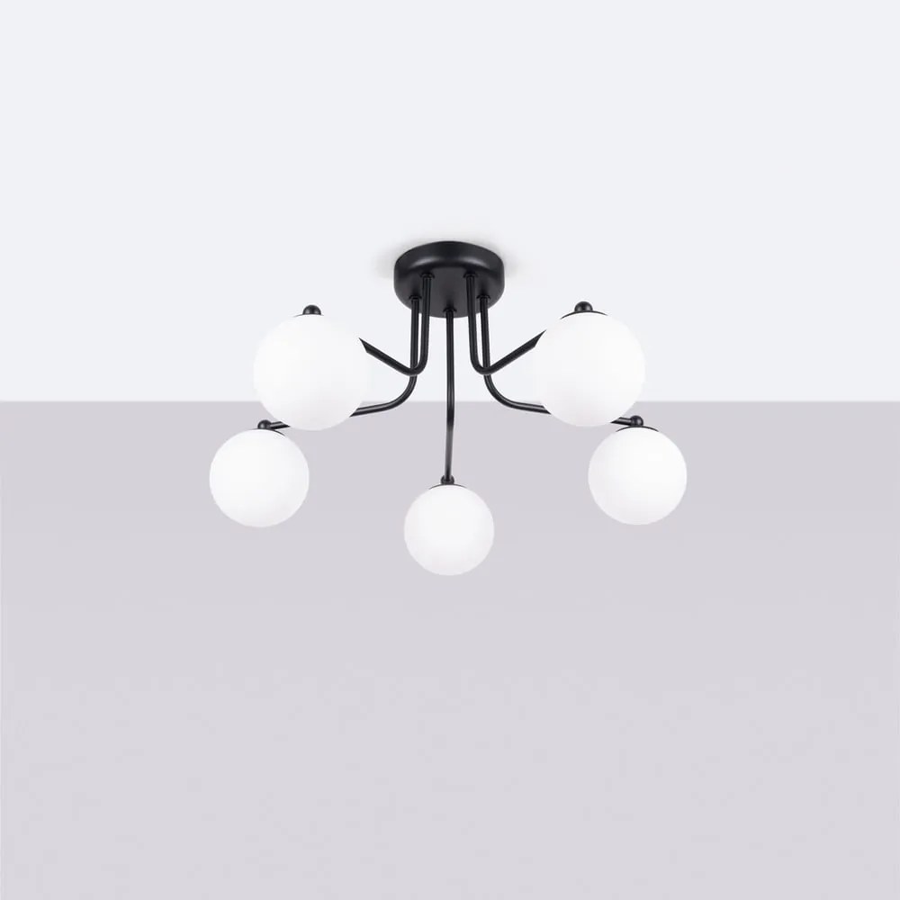 Plafonieră neagră-albă Beam – Sollux