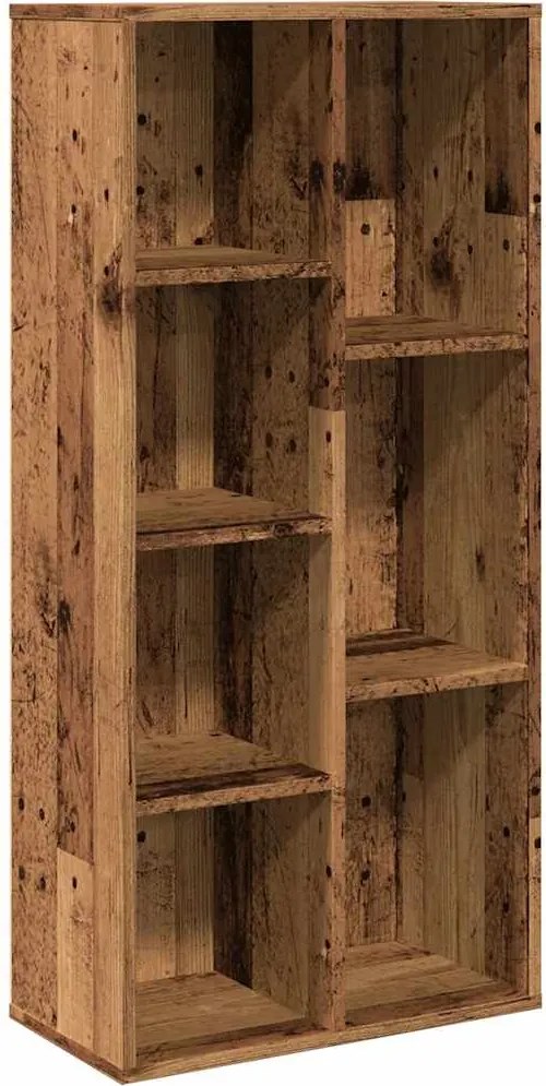 vidaXL Bibliotecă, lemn vechi, 50x25x104 cm