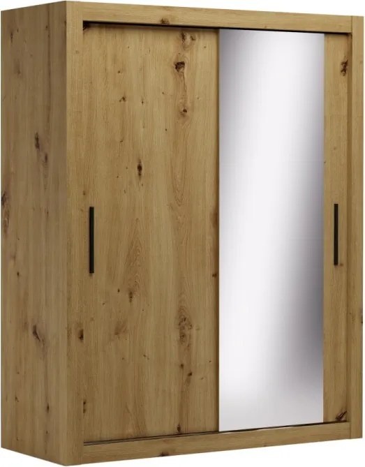 Dulap cu usi glisante 160x200 cm, Modi-M, ADRK Furniture (Culoare: Alb)