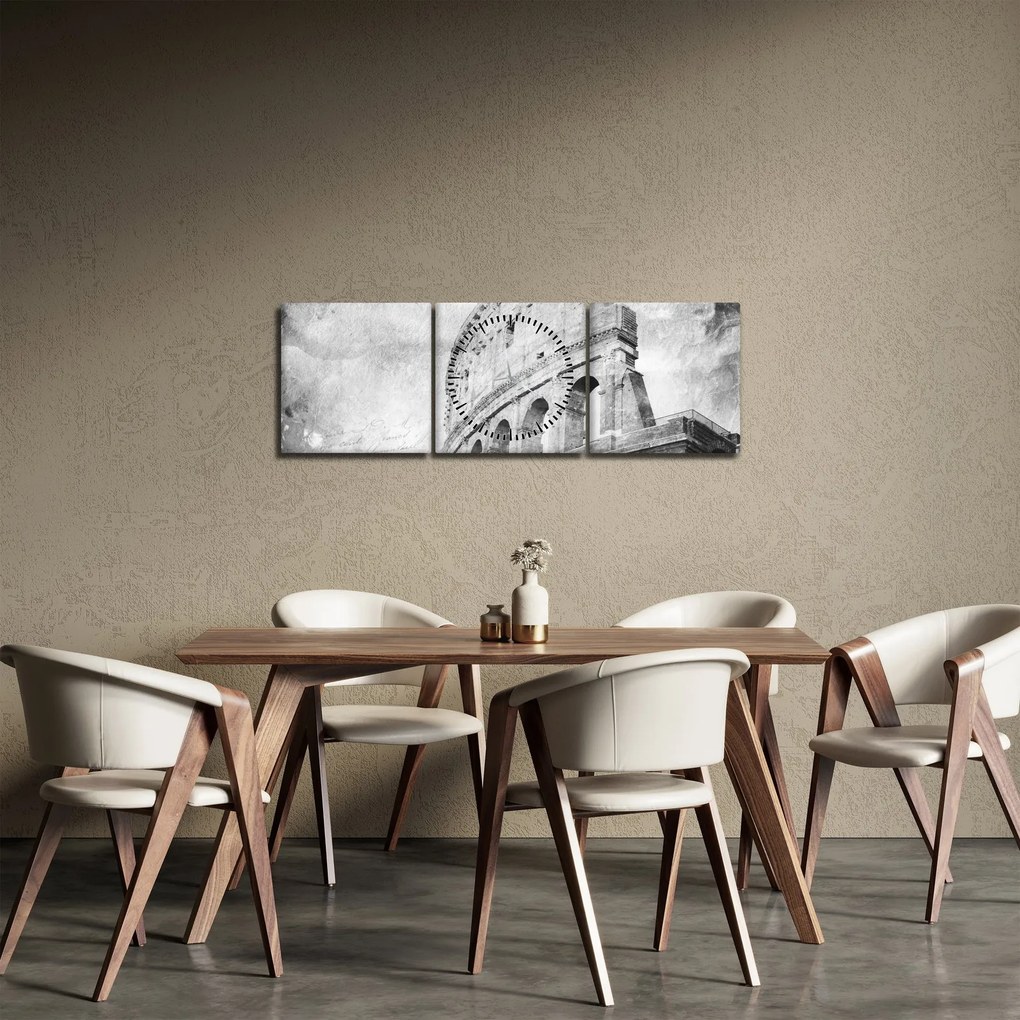 Tablou - Carte poștală de epocă a orașului N⁰1 (cu ceas) (90x30 cm)