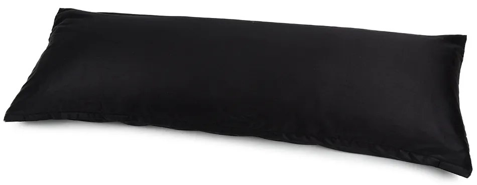 Faţă de pernă 4Home, pentru pernă de relaxare Soţ de rezervă,satin negru, 50 x 150 cm