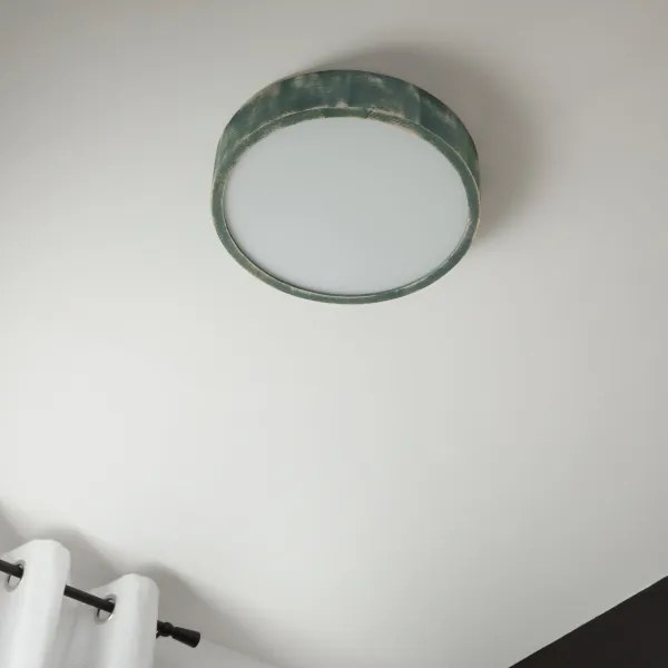 Brilagi - Plafonieră PINO, 2x E27/15W/230V, lemn de pin/verde, Ø 37,5 cm